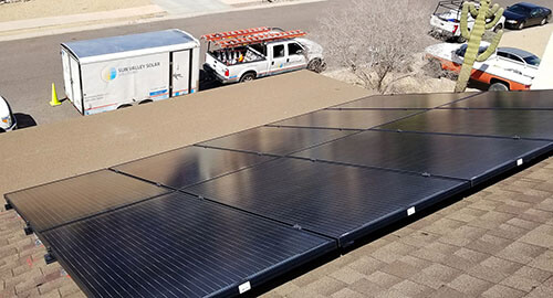solar install on shingle roof